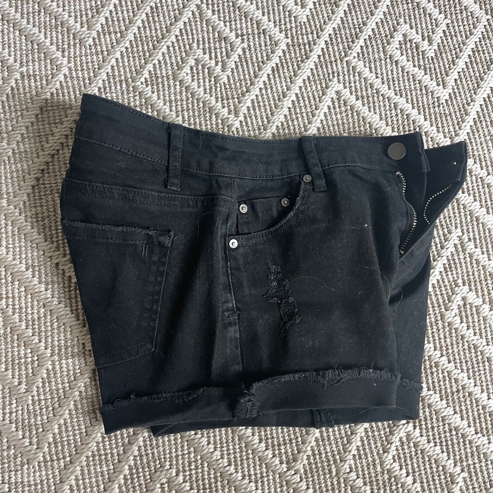 Tractr Black Jean Shorts for Girls - Picture 5 of 5